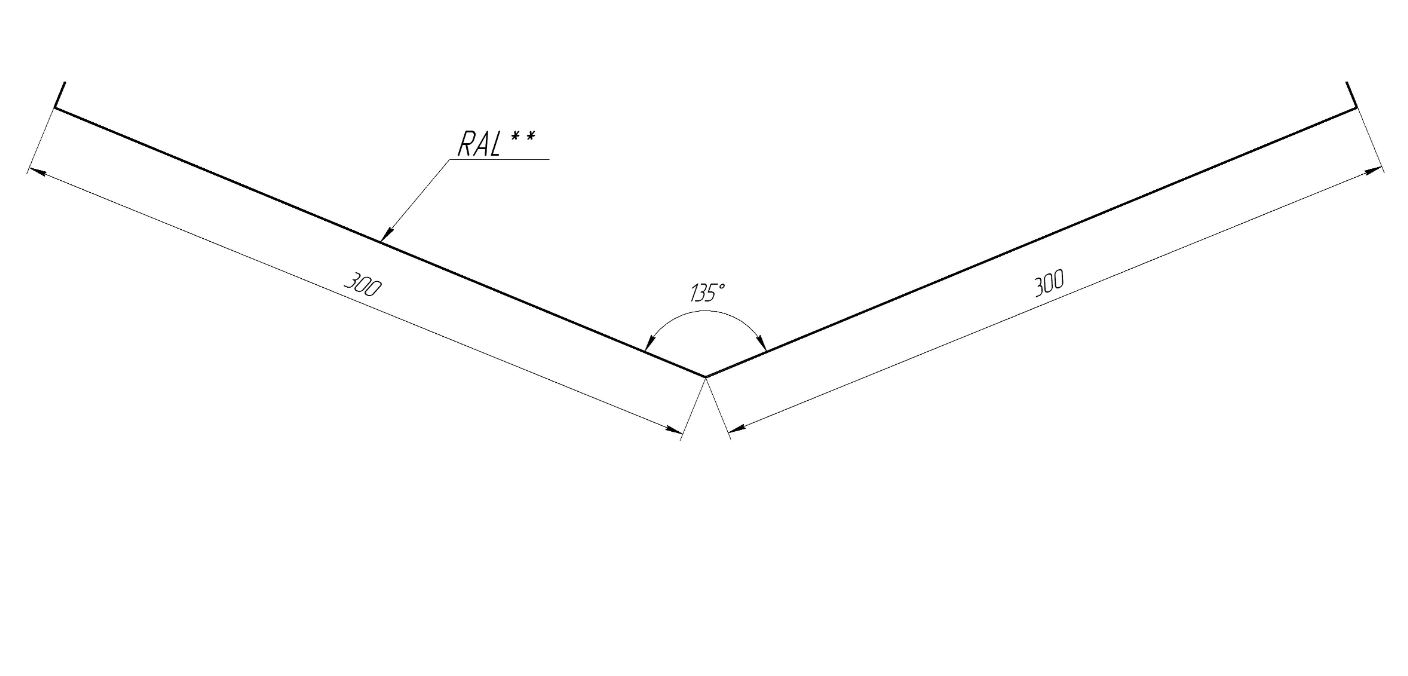 SSR-RAL7016-RU Дээврийн усны хаялгын суваг (50х200х0.45мм) 3м