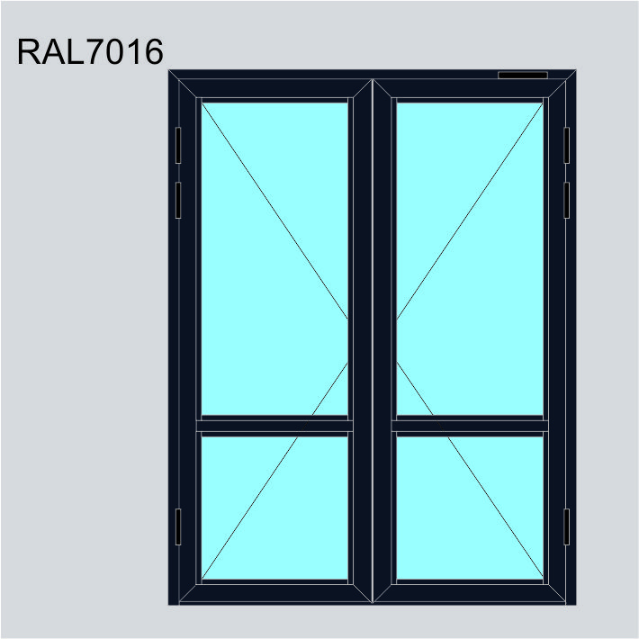 MV-HP65 Металл хаалга Хос хавтастай гэгээвчгүй (H2000-2300 W1600-1900)