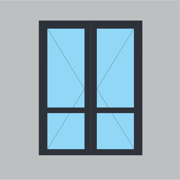 MV-X00-Rescara RWT75 Металл хаалга Хос хавтастай гэгээвчгүй (H2000-2300 W1600-1900)