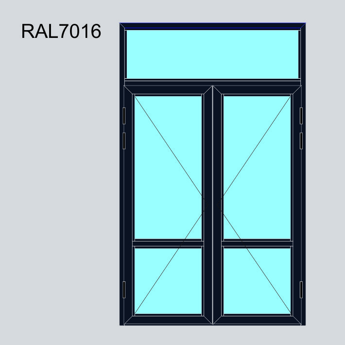MV-HP65 Металл хаалга Хос хавтастай гэгээвчтэй (H2300-2600 W1300-1600)