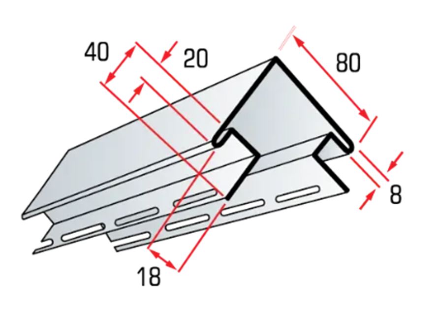 VINYL-X00-RU Альта-Хуванцар сайдингийн Гадна булан/самран бор/ Канада+ Т-12 (3000мм)    