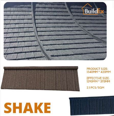 SCM-Buildex-CN SHAKE  загварын чулуун будагтай металл дээвэр (AZ150G) (1340x420x0,45мм) 0,5м2