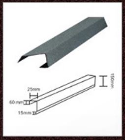 SCM-X00-CN  Чулуун будагтай металл дээвэрийн хажуу таг (AZ80G) (2000x150x60x25x15x0,4мм) 
